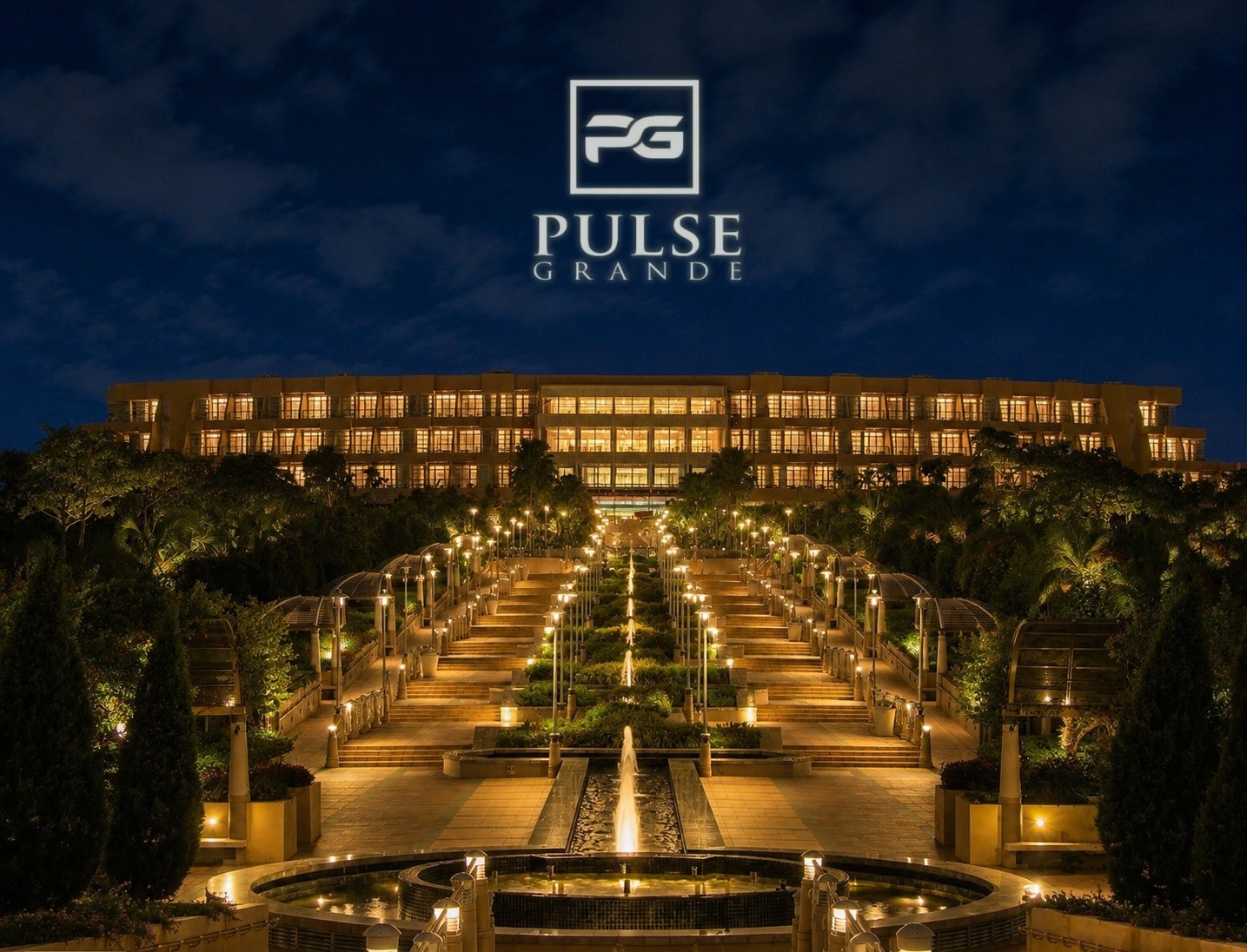 Pulse Grande Hotel exterior in Putrajaya at night